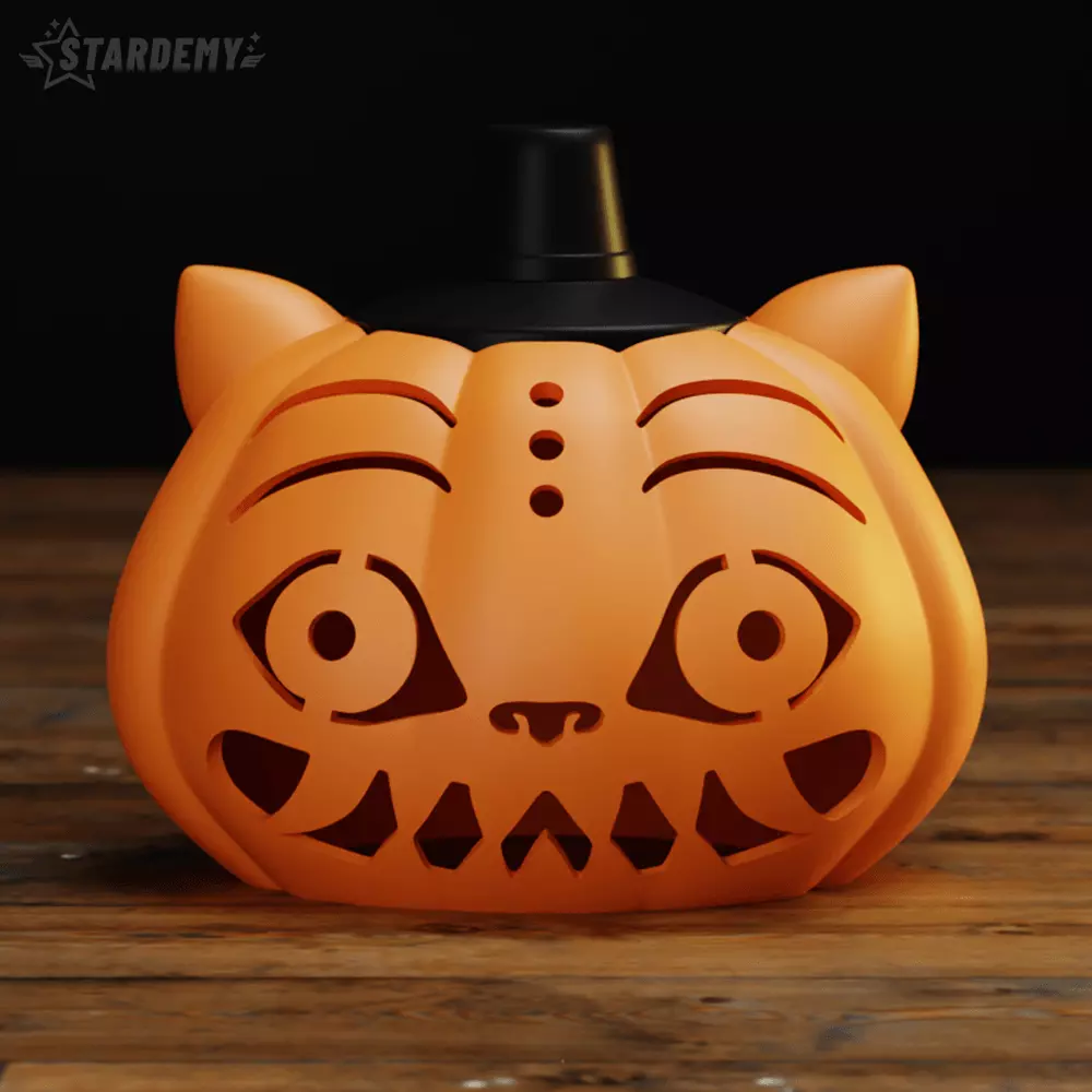 Derpy Pumpkin Tiger Kpop Demon Hunters Halloween 3D print model_8