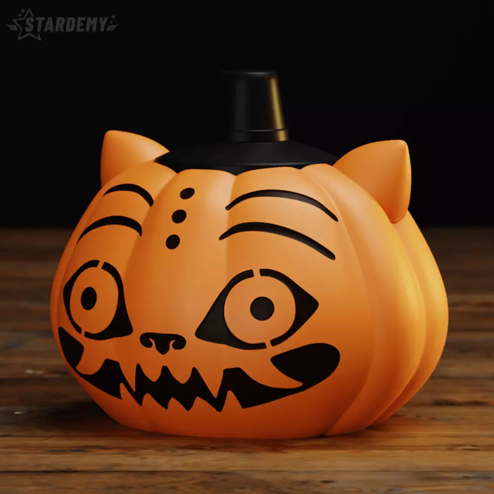 Derpy Pumpkin Tiger Kpop Demon Hunters Halloween 3D print model_2