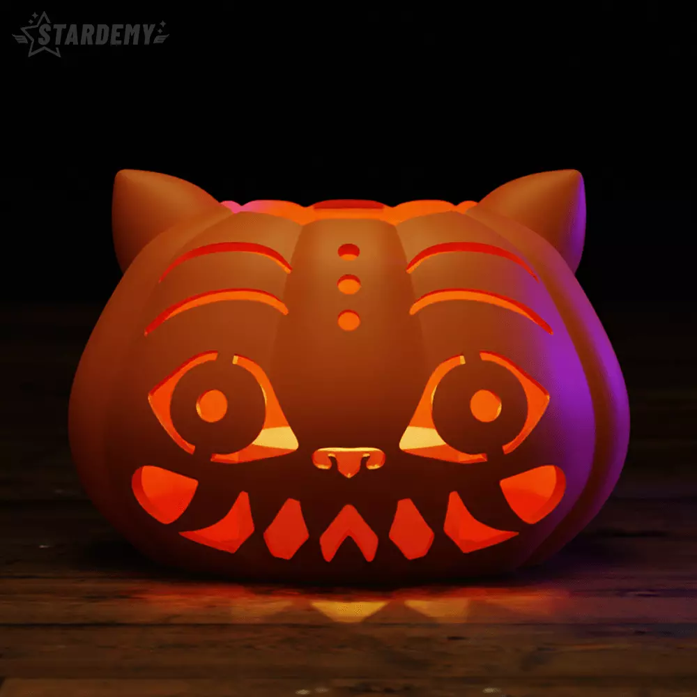 Derpy Pumpkin Tiger Kpop Demon Hunters Halloween 3D print model_6