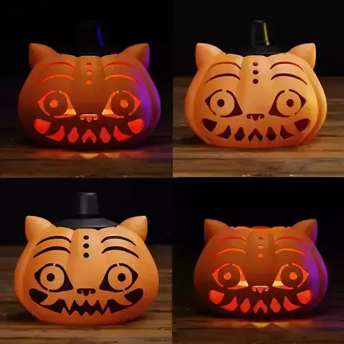 Derpy Pumpkin Tiger Kpop Demon Hunters Halloween