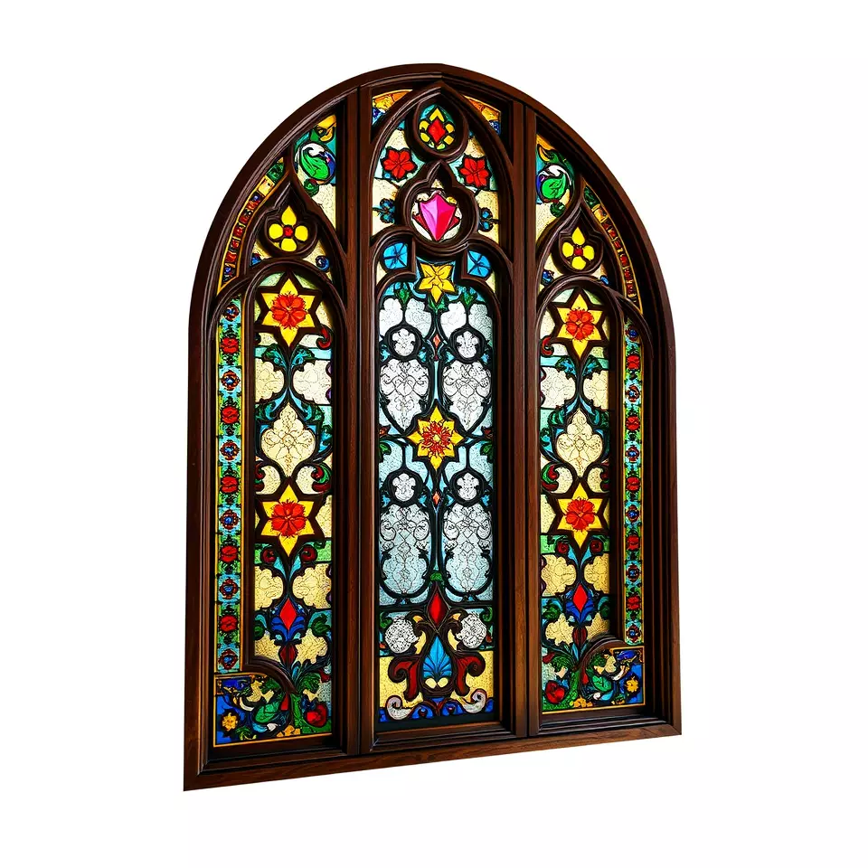 Gothic Stained Glass Window model pack Low-poly 3D model_2