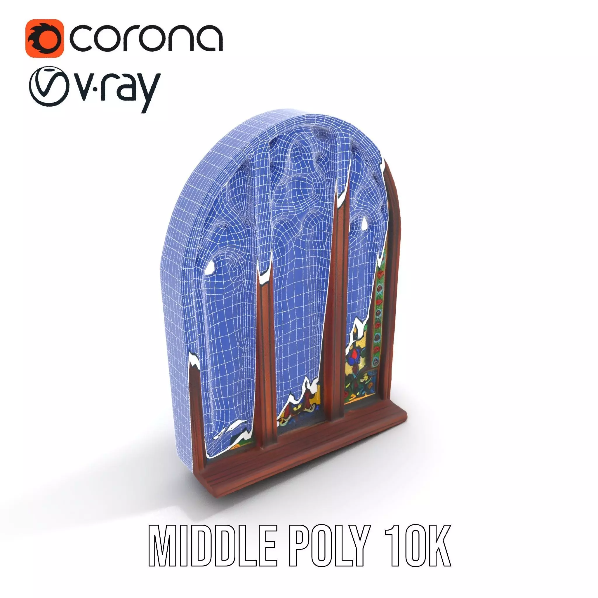 Gothic Stained Glass Window model pack Low-poly 3D model_23