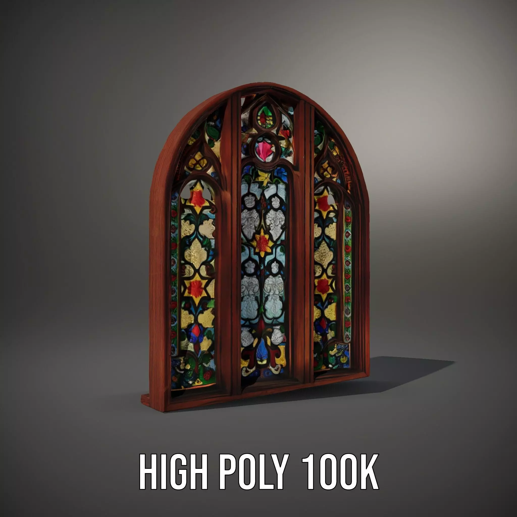 Gothic Stained Glass Window model pack Low-poly 3D model_12