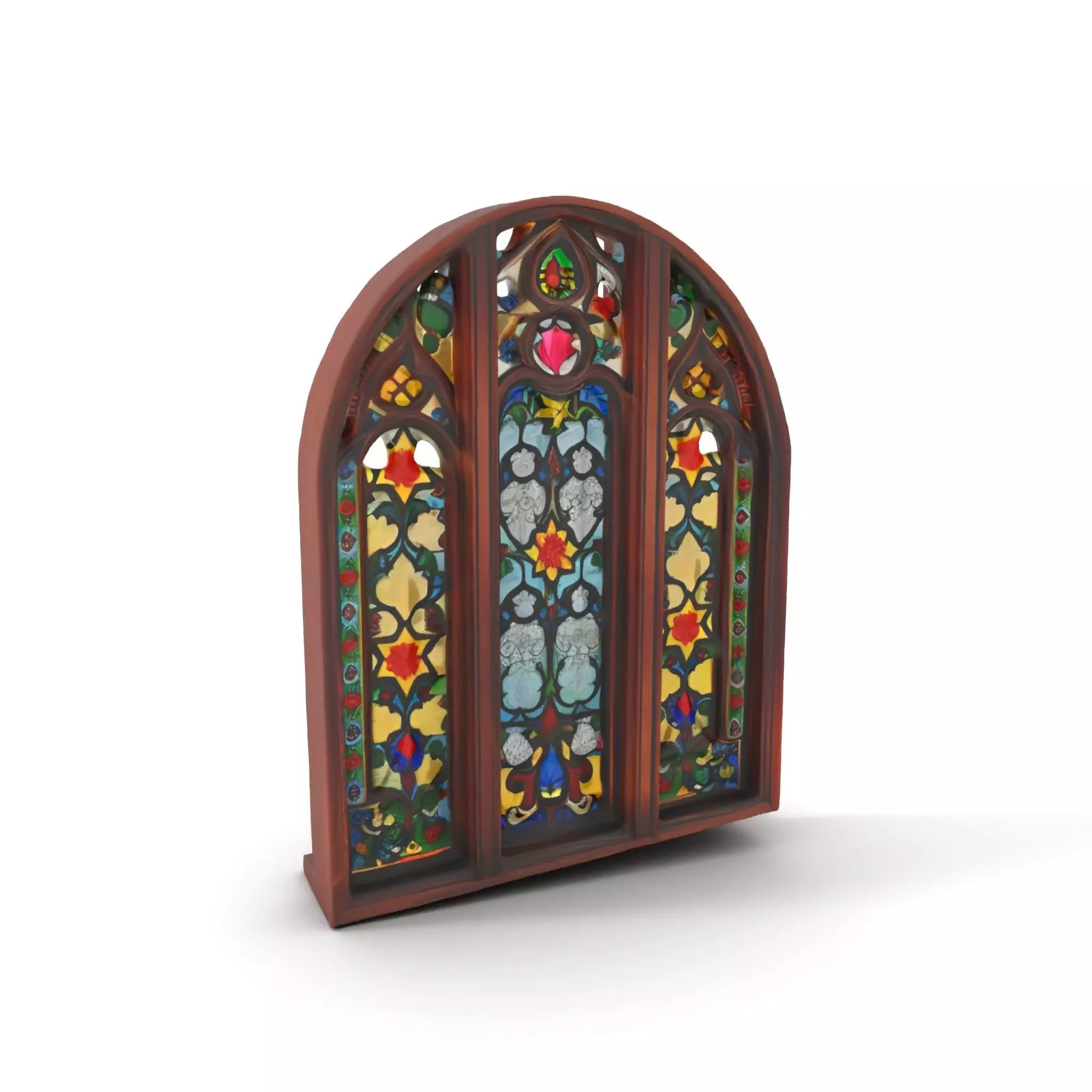 Gothic Stained Glass Window model pack Low-poly 3D model_0