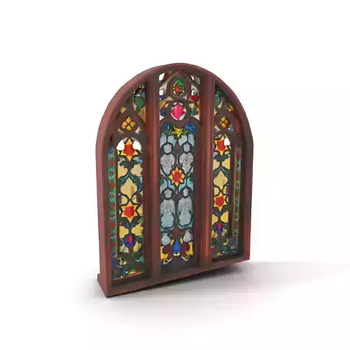 Gothic Stained Glass Window model pack Low-poly 3D model