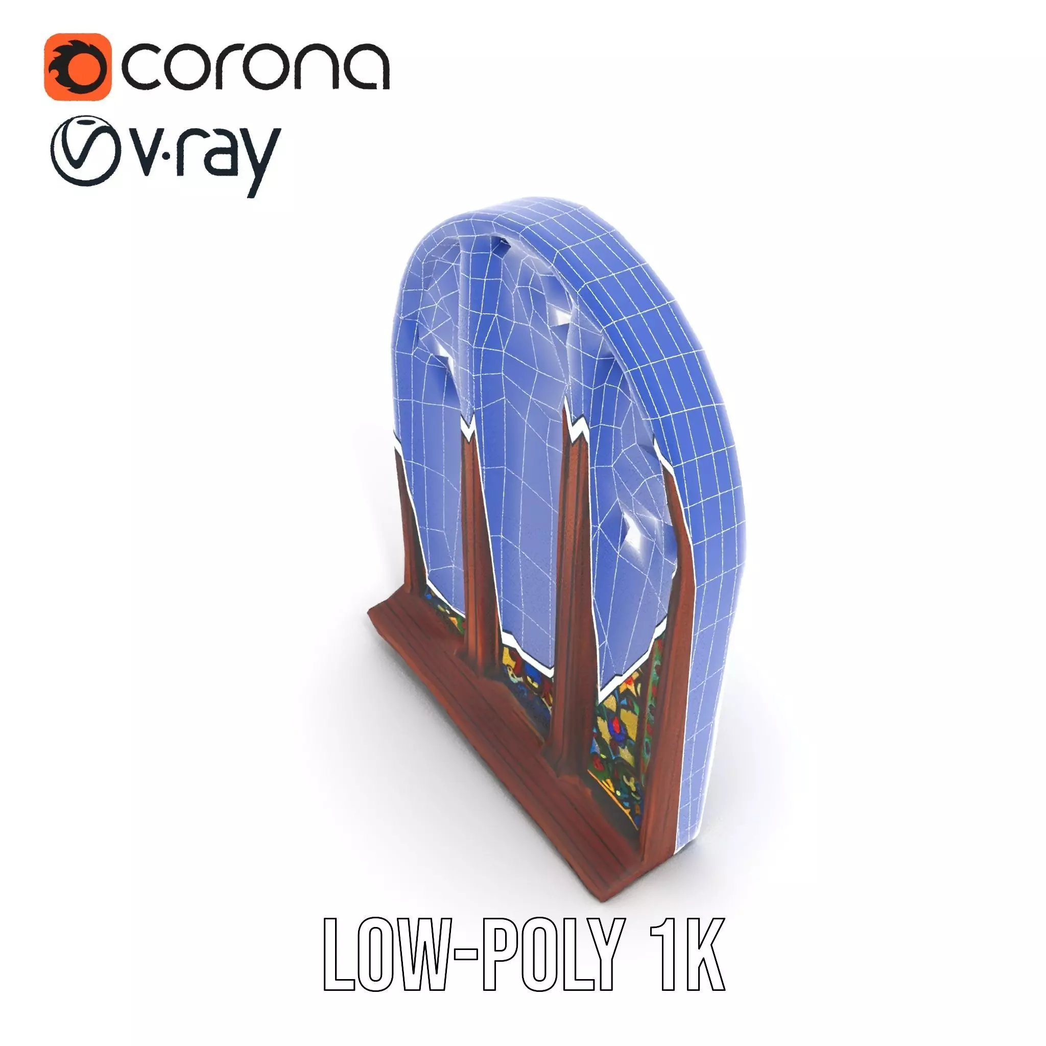 Gothic Stained Glass Window model pack Low-poly 3D model_19