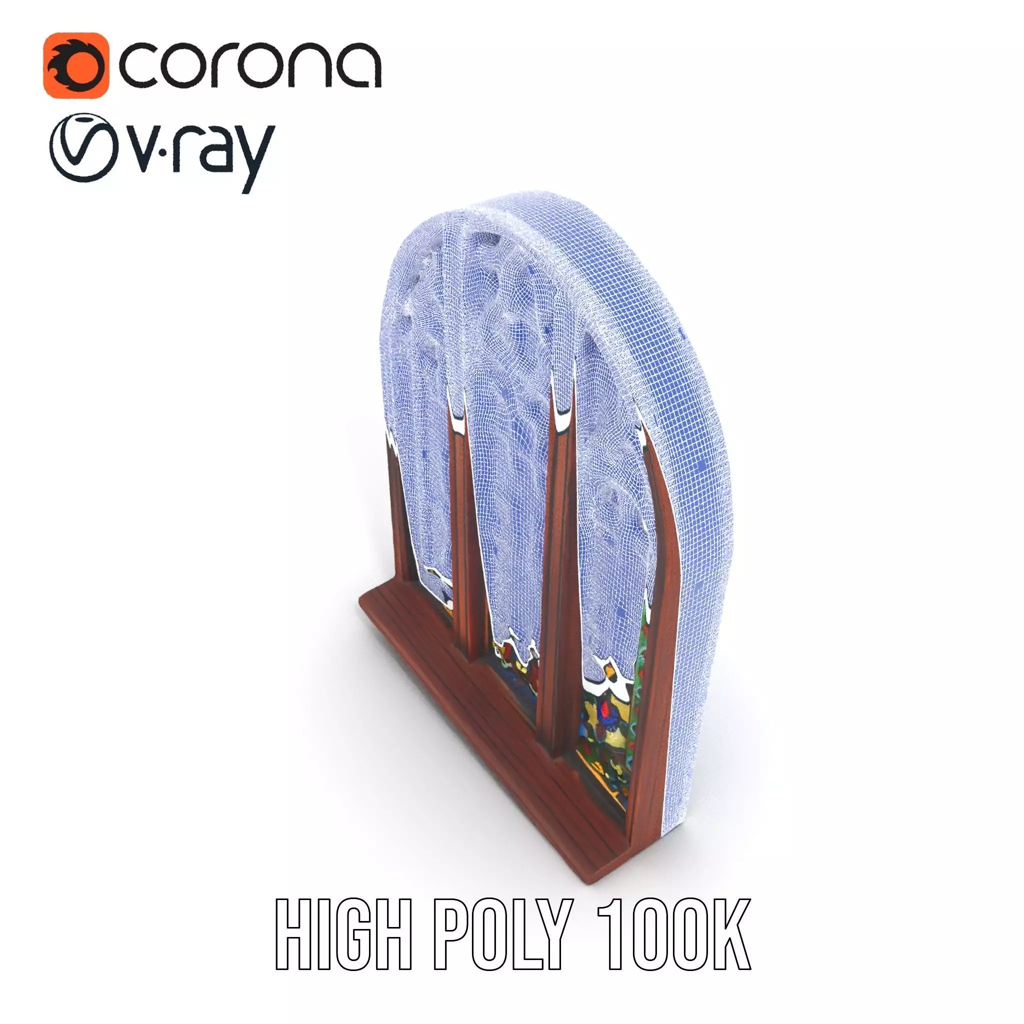 Gothic Stained Glass Window model pack Low-poly 3D model_31