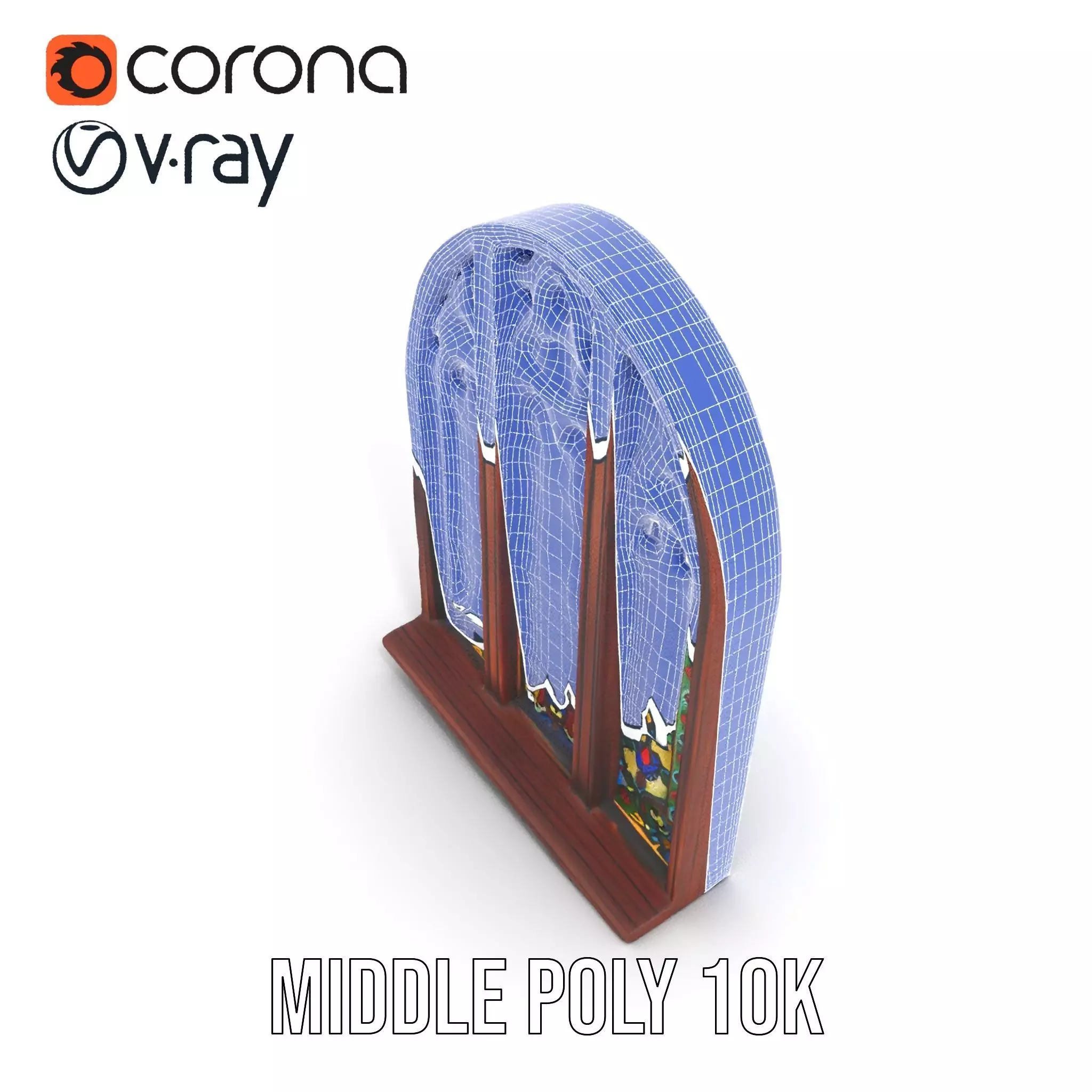 Gothic Stained Glass Window model pack Low-poly 3D model_26