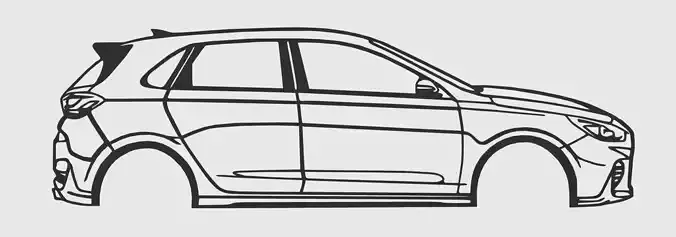 Hyundai I30N silhouette 
