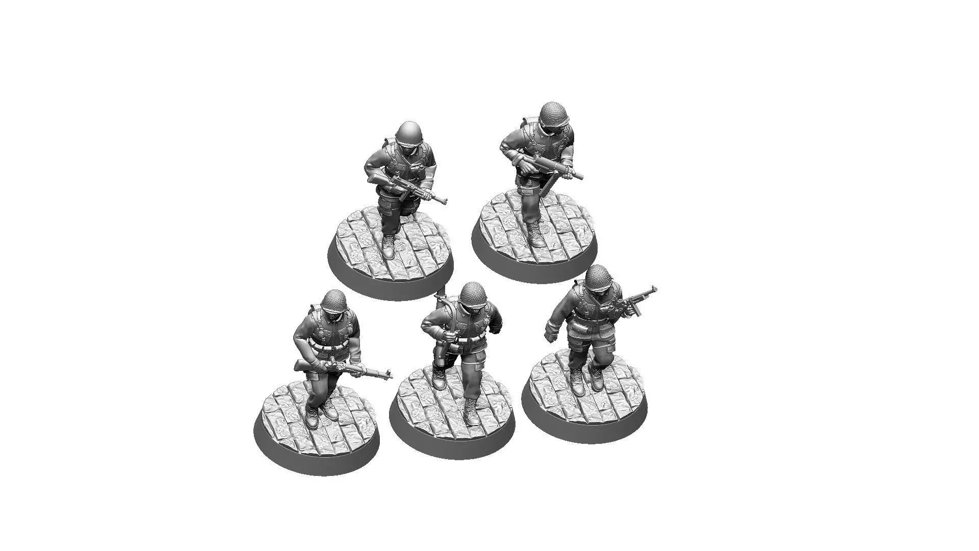 USA Soldiers WW2 Bolt Action 3D print model_33