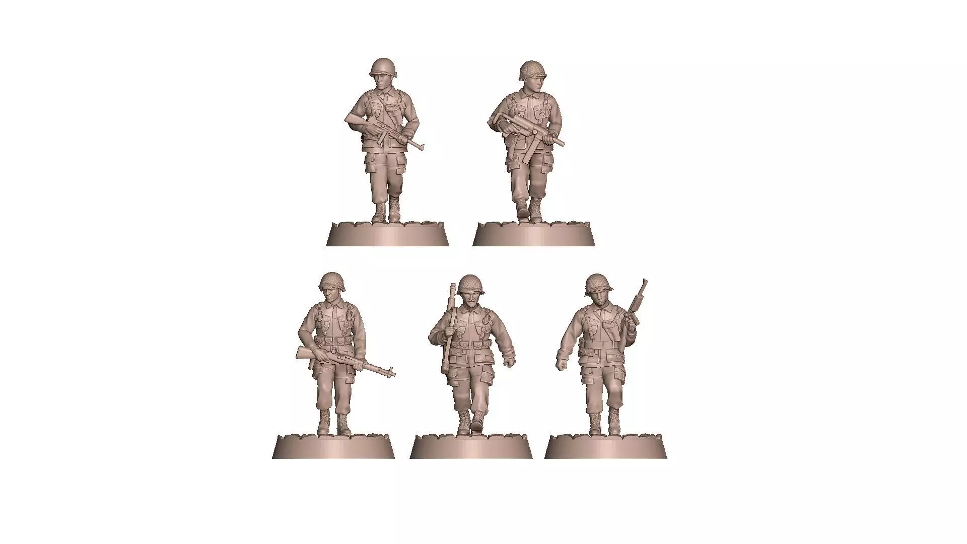 USA Soldiers WW2 Bolt Action 3D print model_34