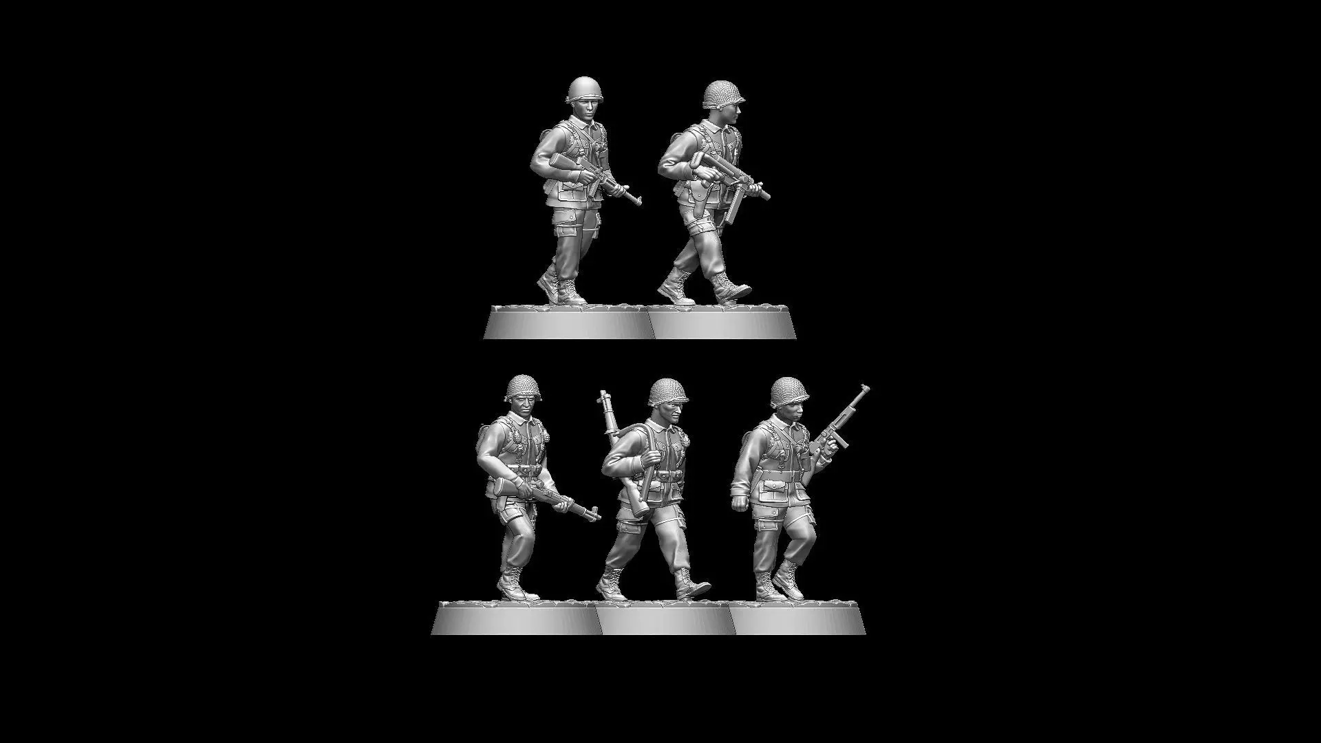 USA Soldiers WW2 Bolt Action 3D print model_26