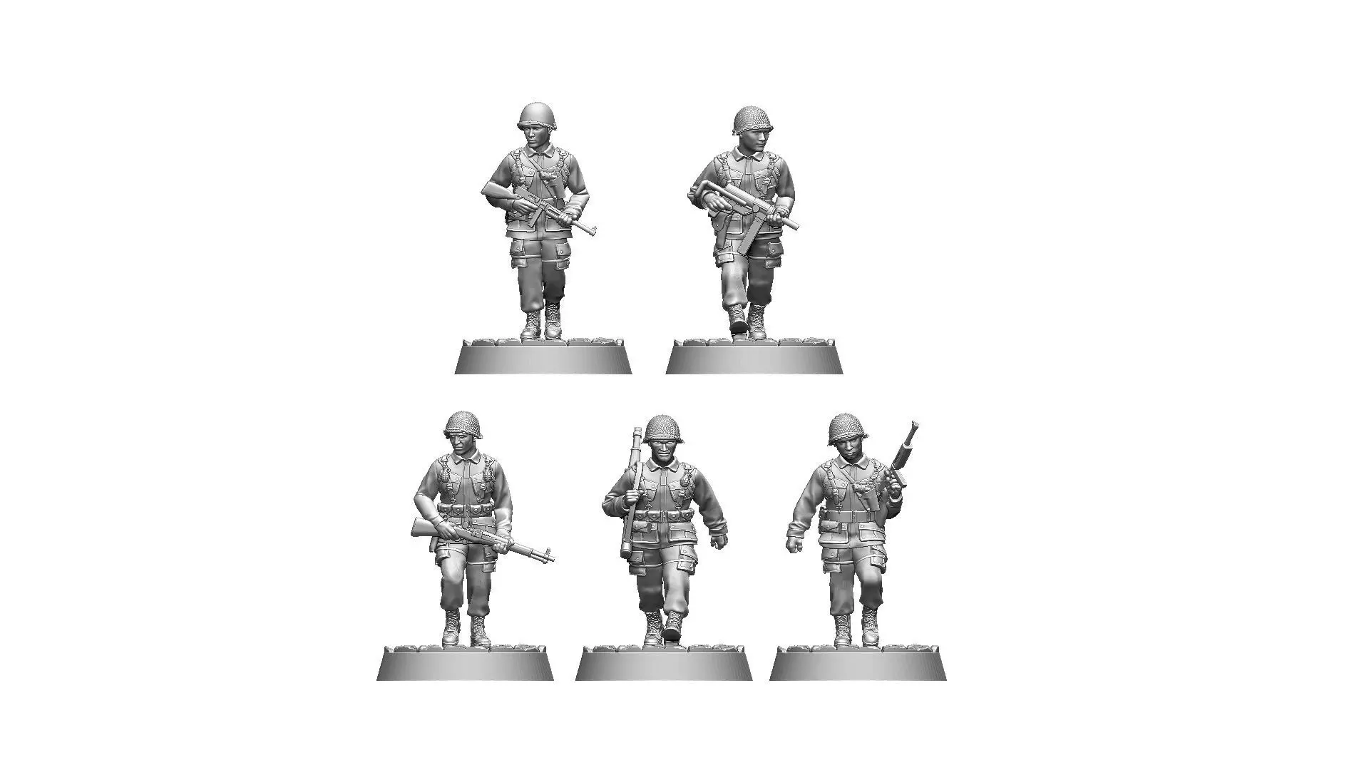 USA Soldiers WW2 Bolt Action 3D print model_35