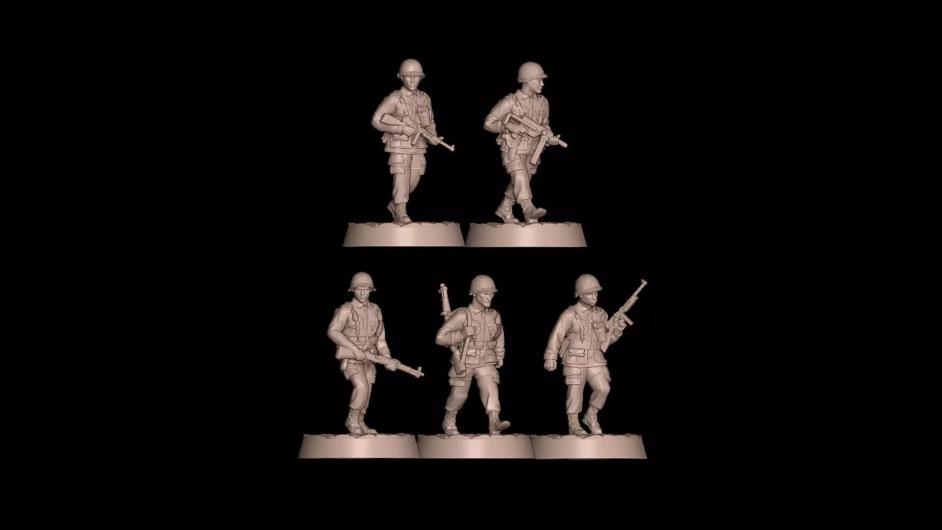 USA Soldiers WW2 Bolt Action 3D print model_24