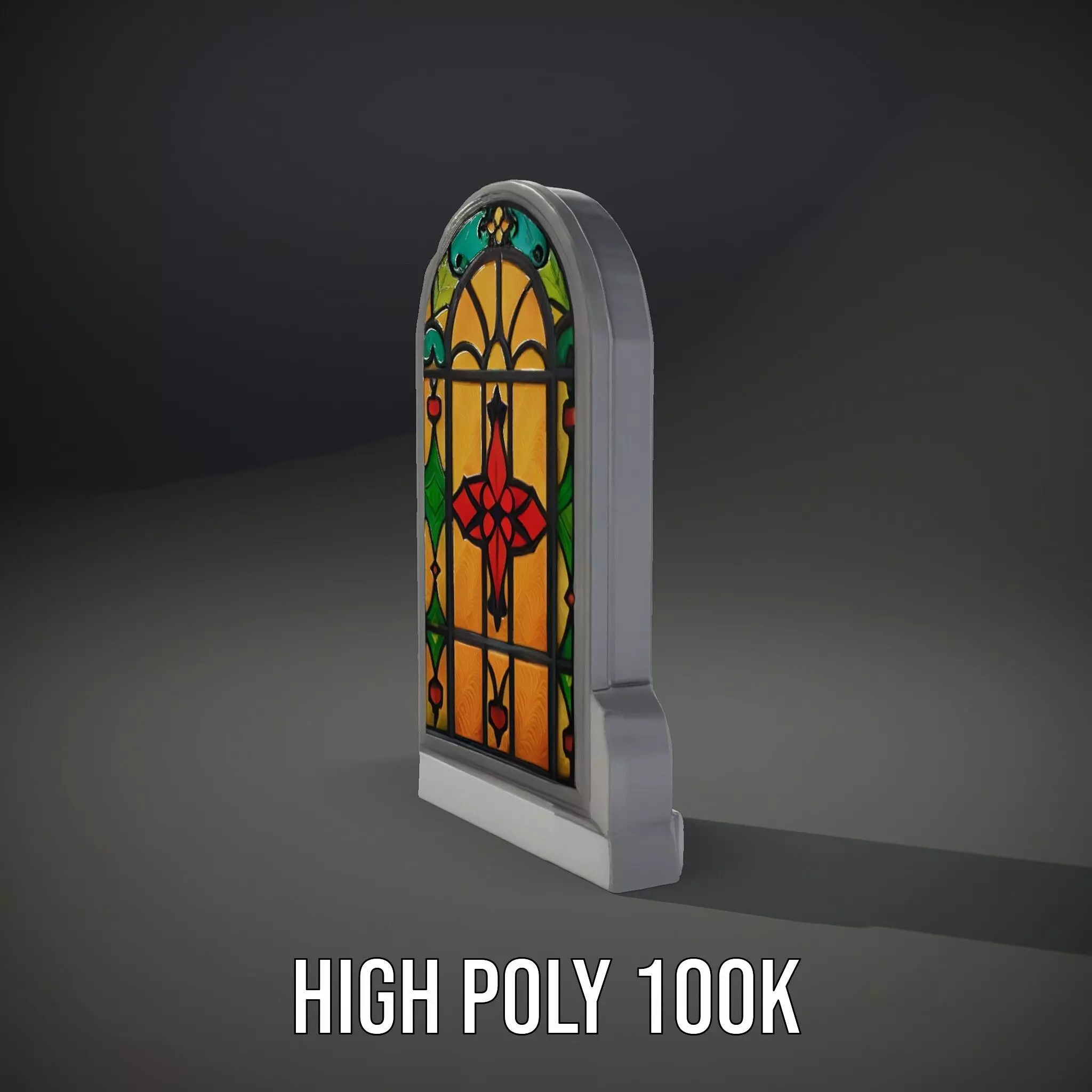 Vibrant Stained Glass Window model pack Low-poly 3D model_8