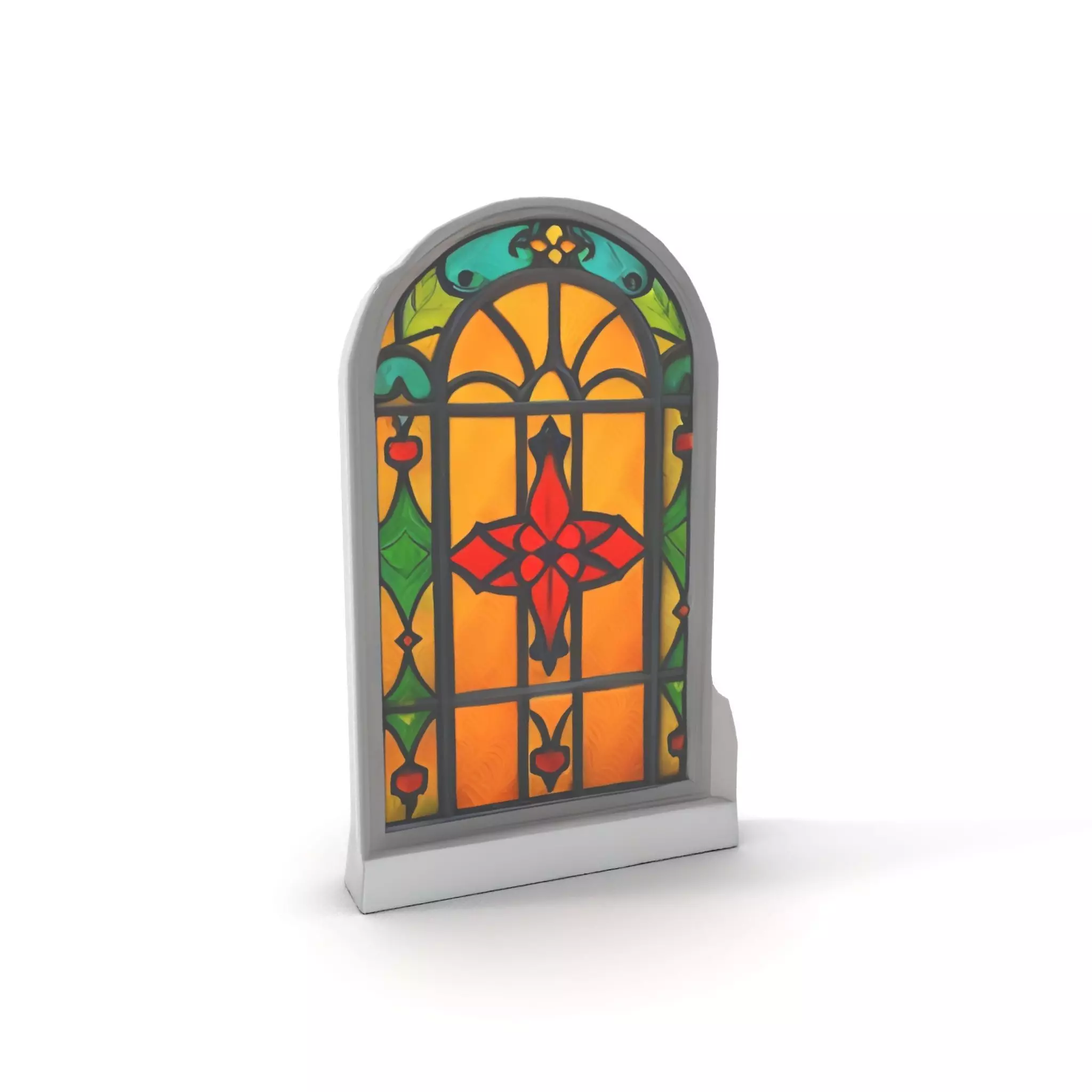 Vibrant Stained Glass Window model pack Low-poly 3D model_13