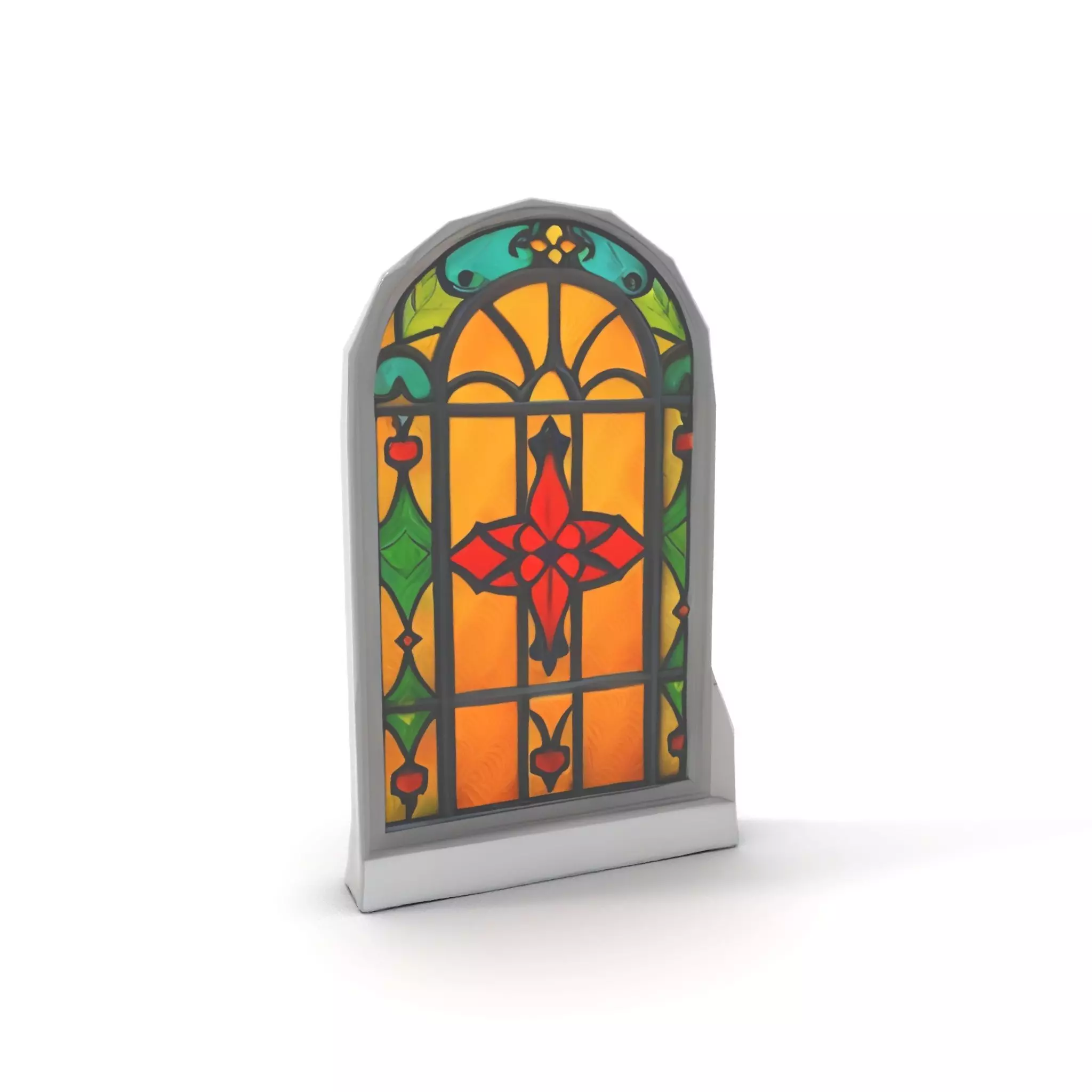 Vibrant Stained Glass Window model pack Low-poly 3D model_16