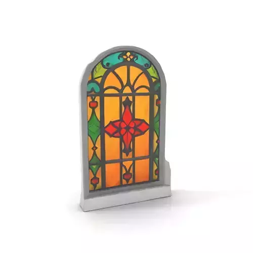 Vibrant Stained Glass Window model pack Low-poly 3D model