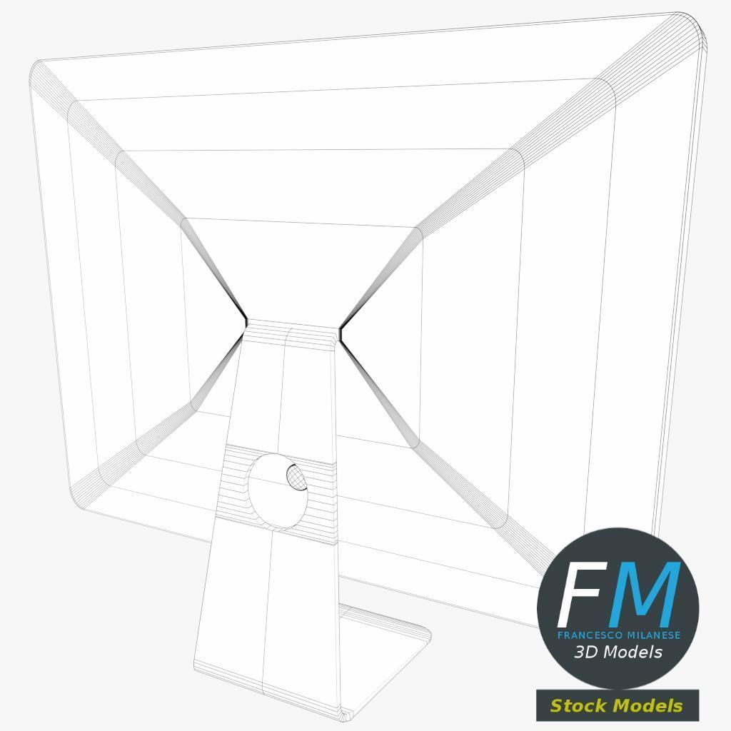 Apple 24 inch LED cinema display 3D model_8