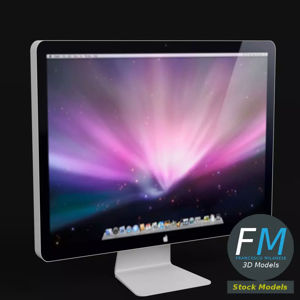 Apple 24 inch LED cinema display 3D model_0