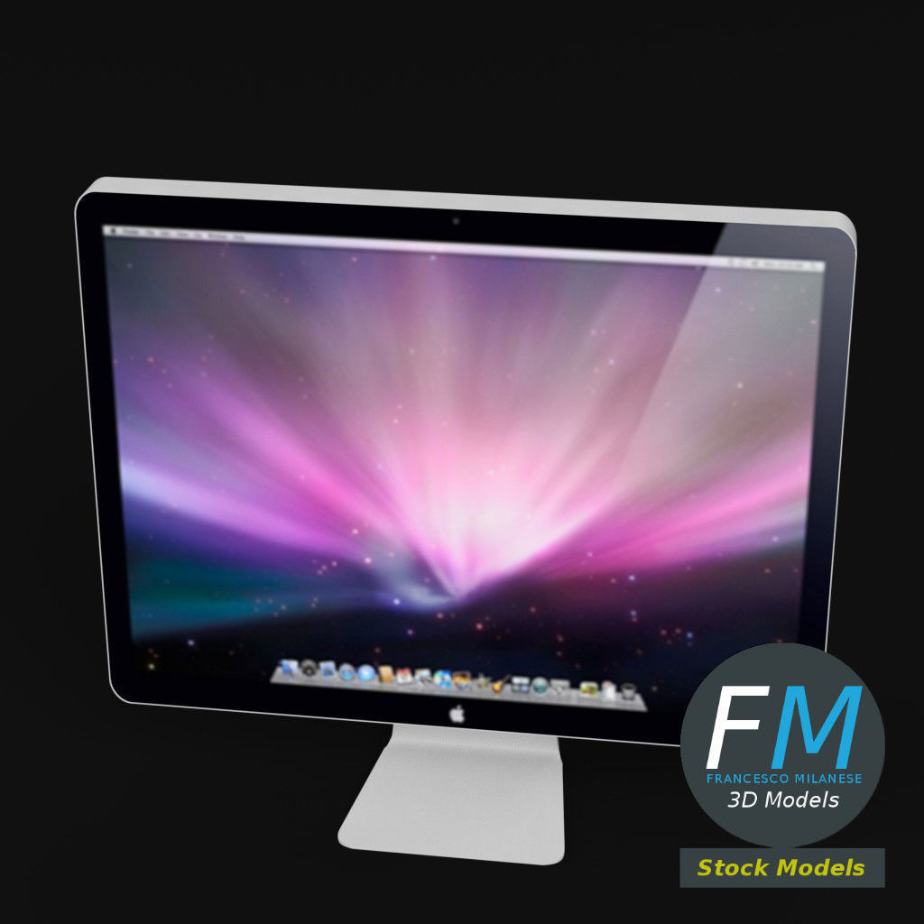 Apple 24 inch LED cinema display 3D model_2