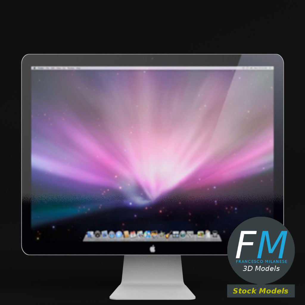 Apple 24 inch LED cinema display 3D model_3