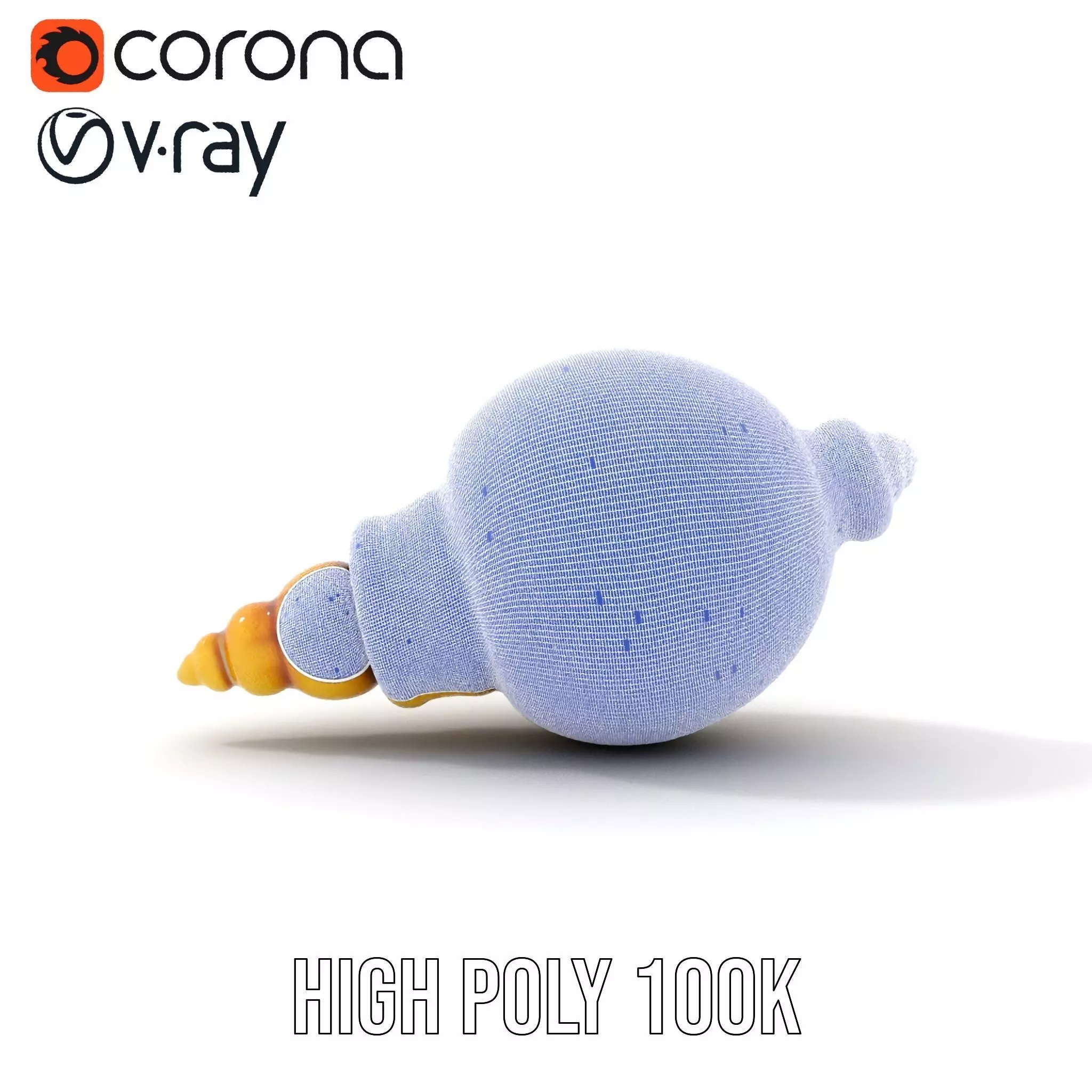 Elegant Sea Shell model pack Low-poly 3D model_33
