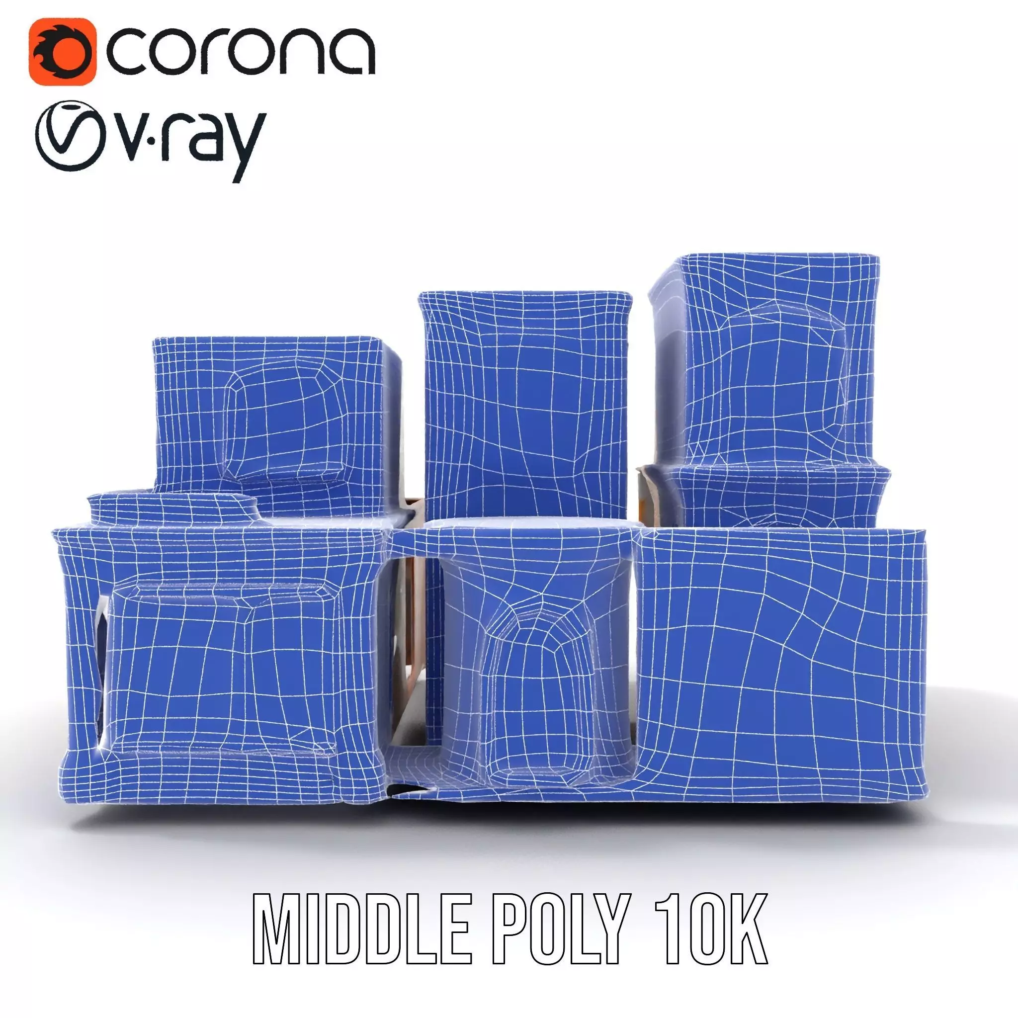 Classic Urban Building model pack Low-poly 3D model_26