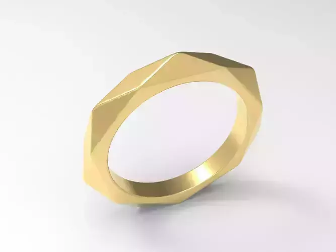 Anel geometrico liso sem cravacao