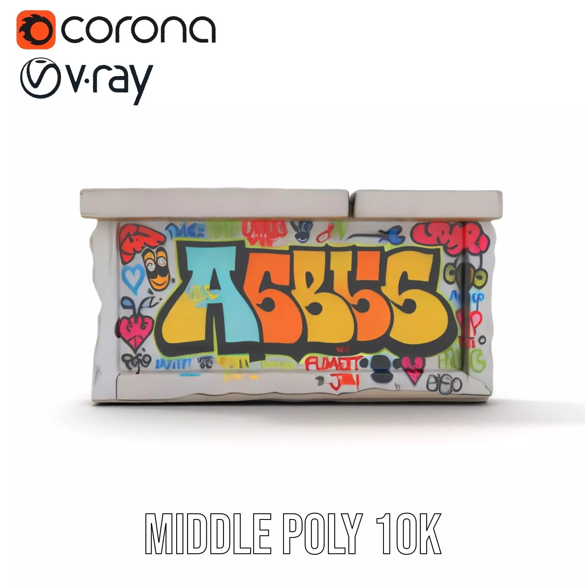 Colorful Graffiti Wall model pack Texture_16