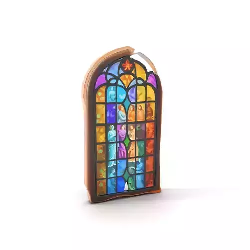 Vibrant Stained Glass Window model pack