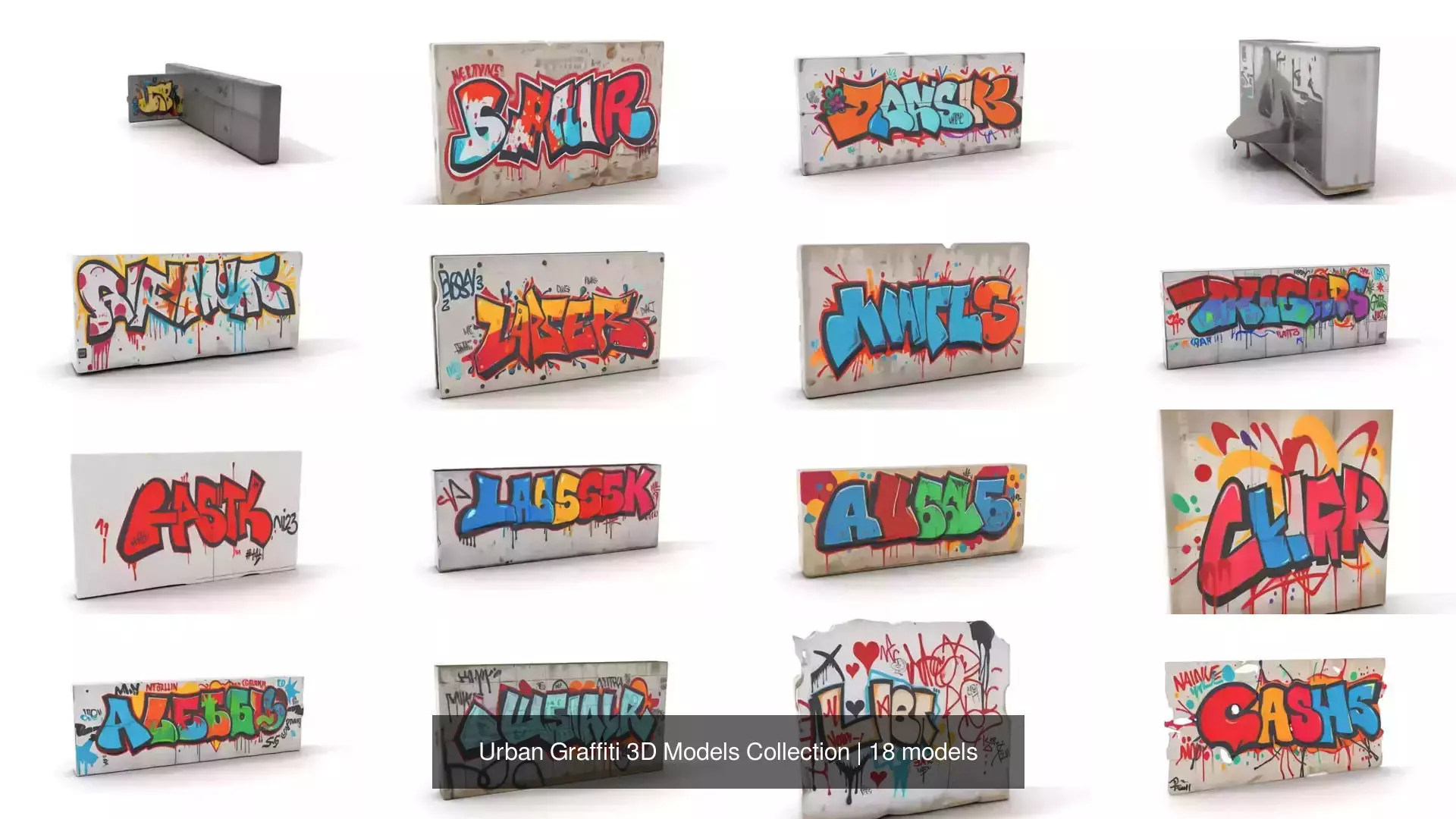 Urban Graffiti 3D Models Collection _0