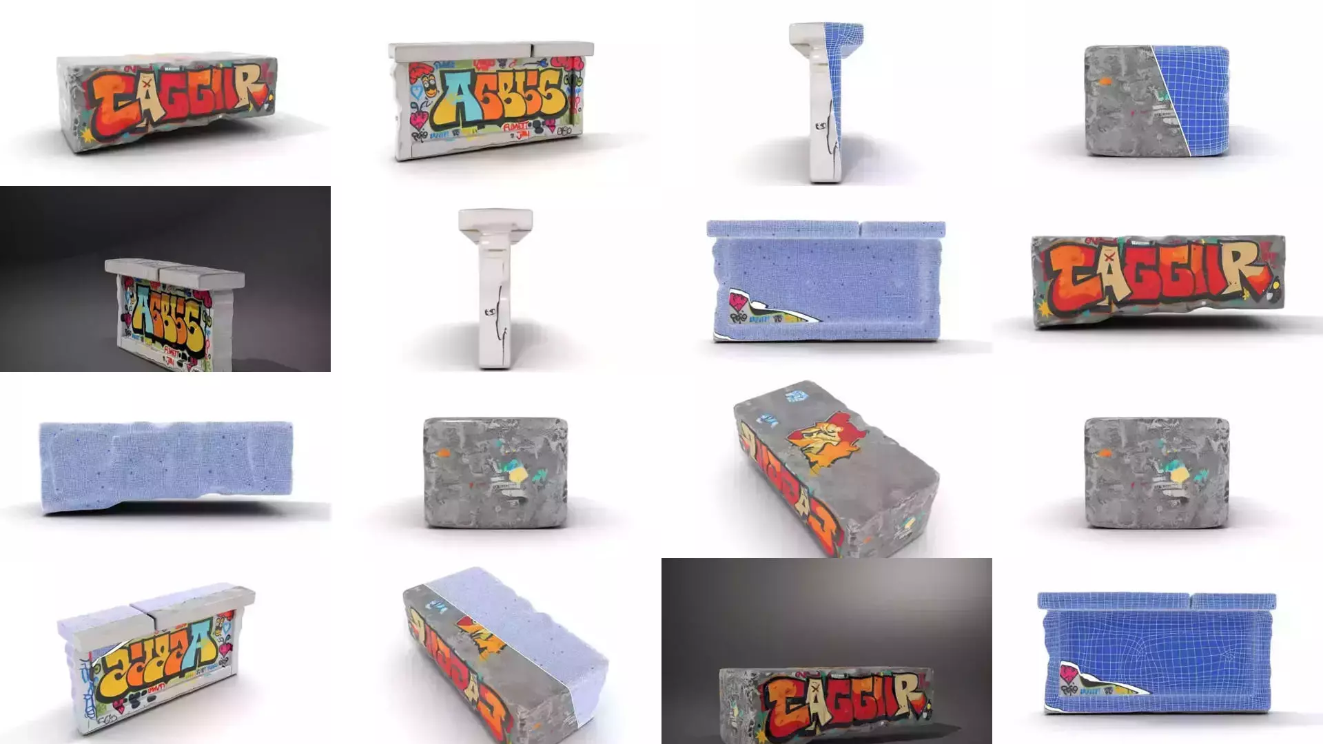 Urban Graffiti 3D Models Collection _35