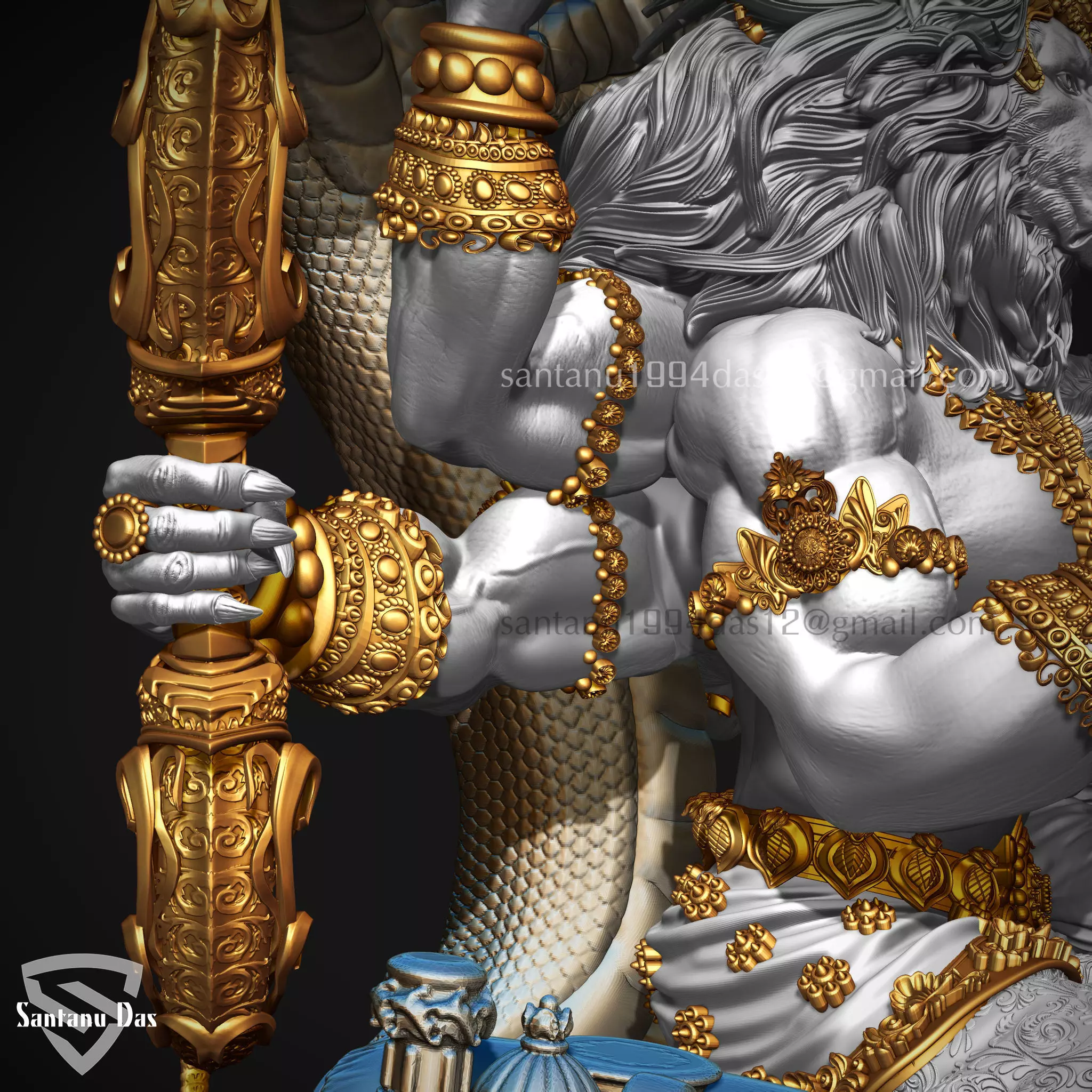 Narasimha and Prahlad 3d print idol  3D print model_7