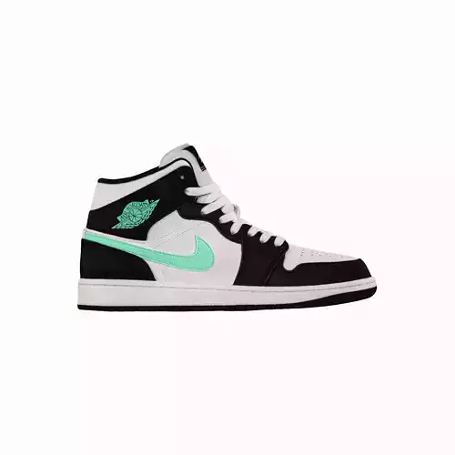 Nike Air Jordan 1 Mid White Black Green