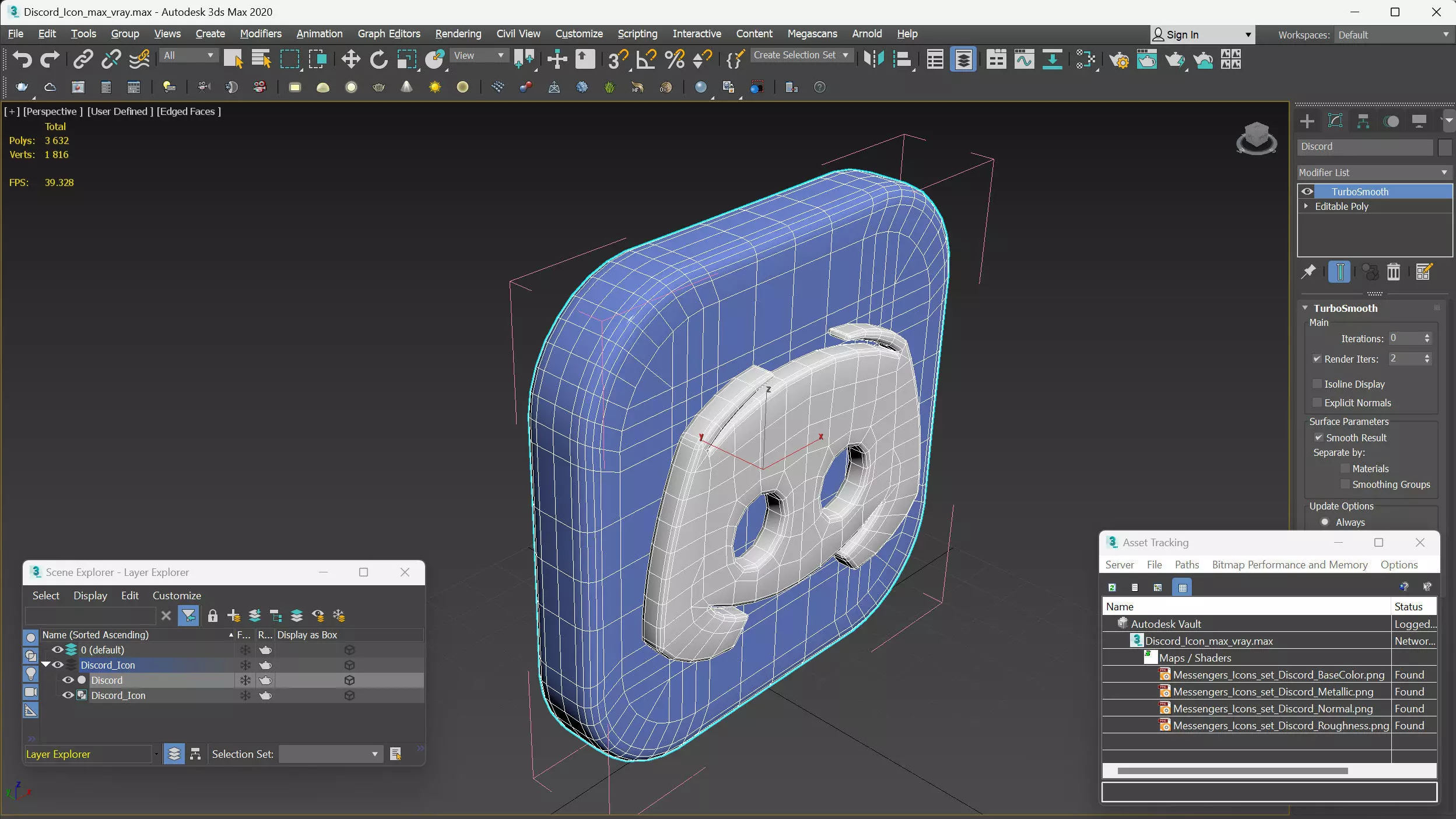 Discord Icon 3D model_13