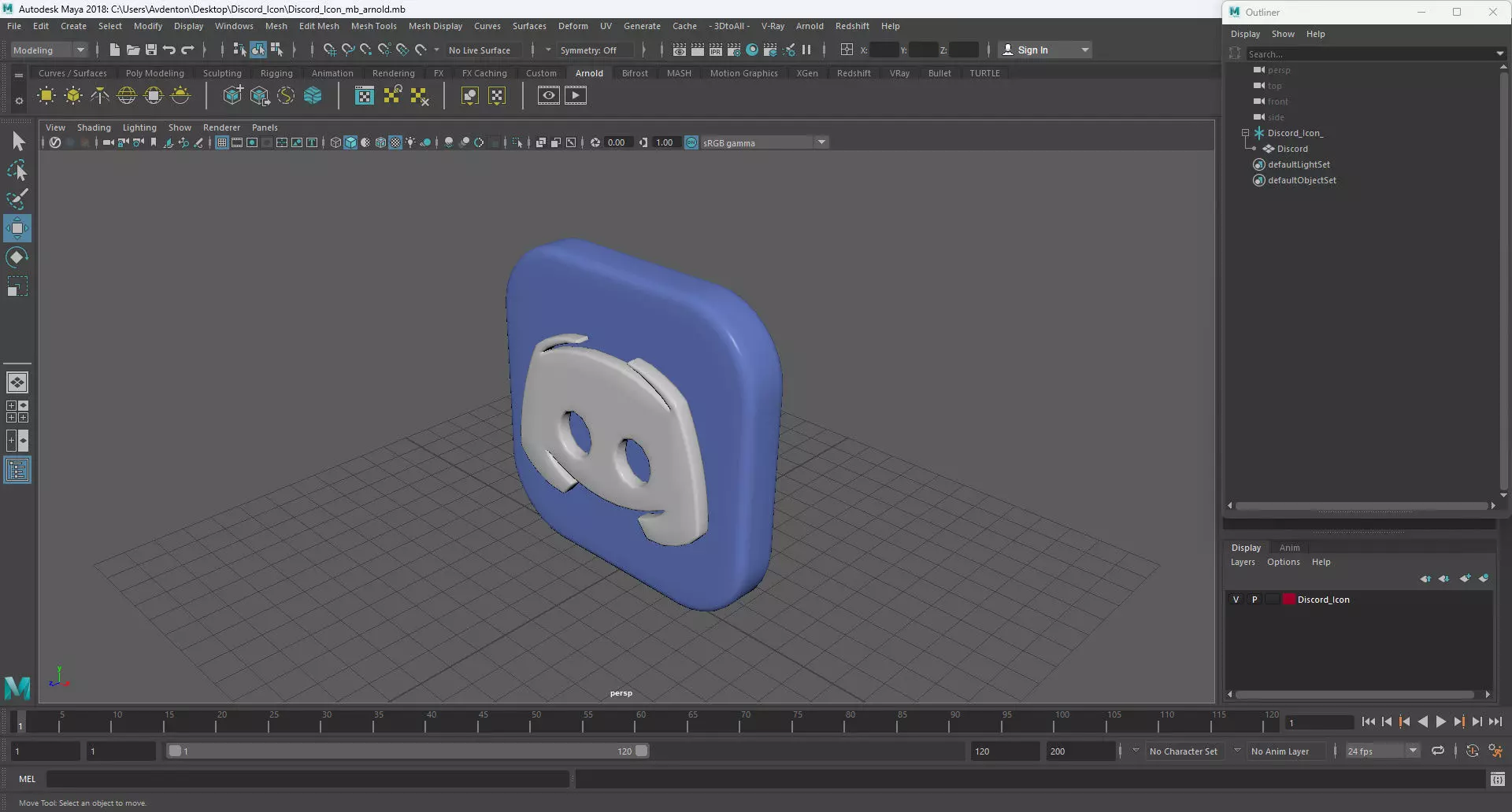 Discord Icon 3D model_14