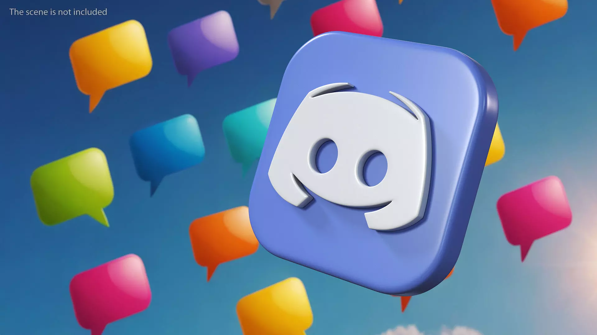 Discord Icon 3D model_2