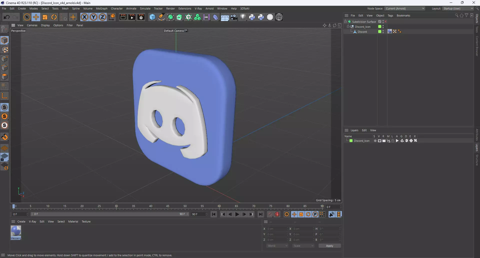 Discord Icon 3D model_15