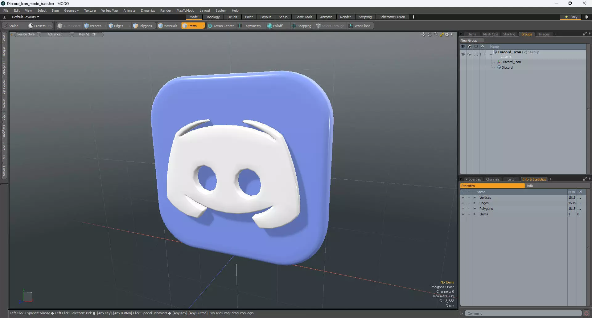 Discord Icon 3D model_16