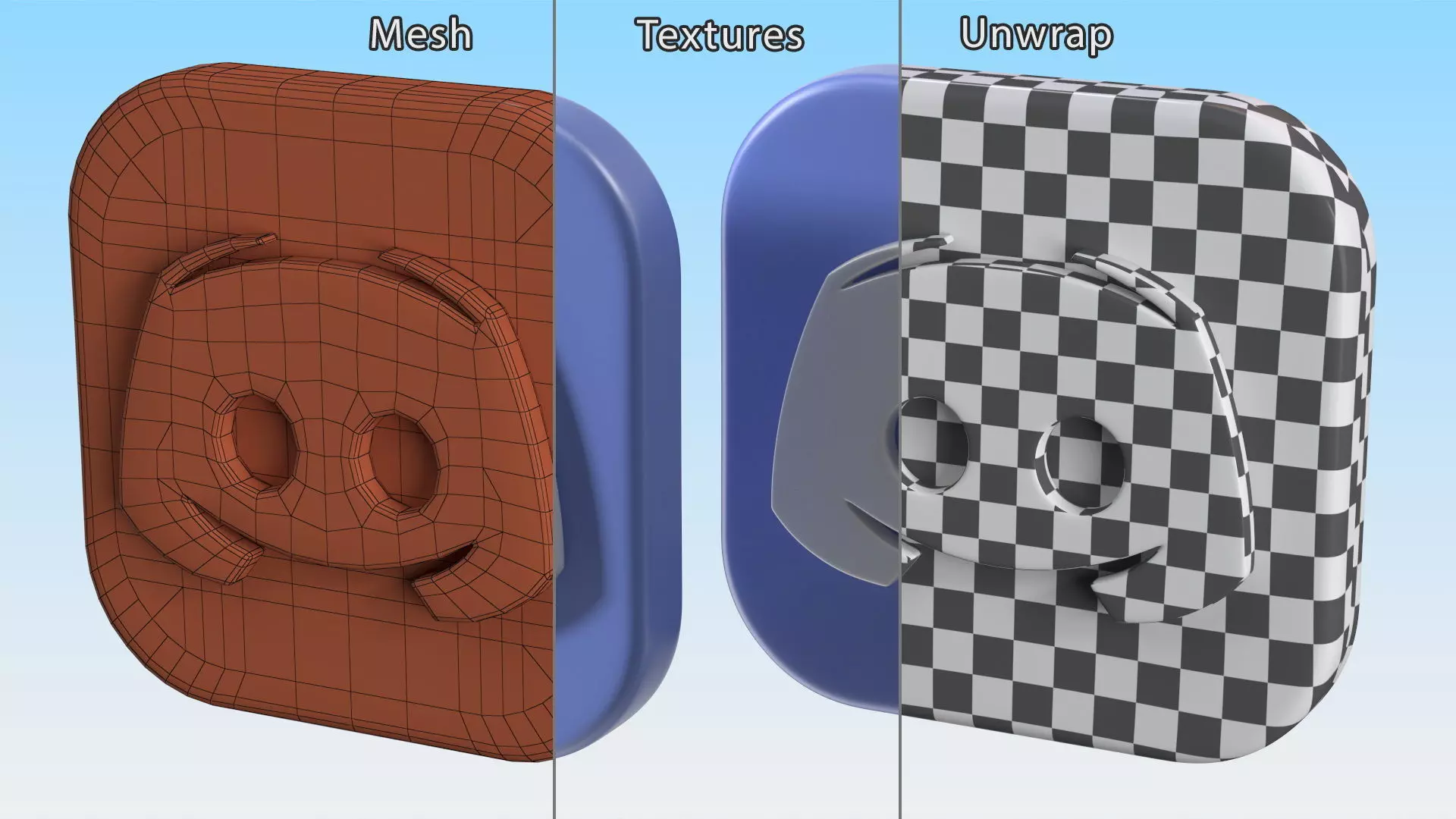 Discord Icon 3D model_9