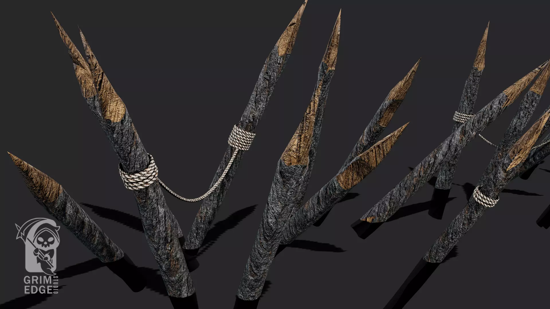 Wooden Trap Low-poly 3D model_4