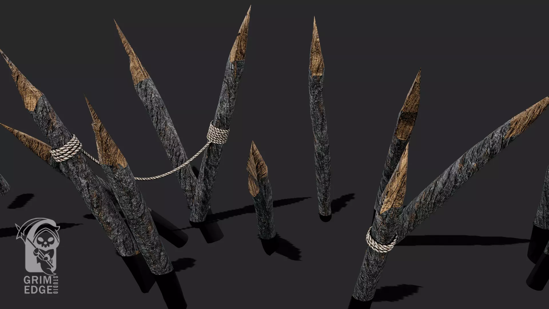 Wooden Trap Low-poly 3D model_3