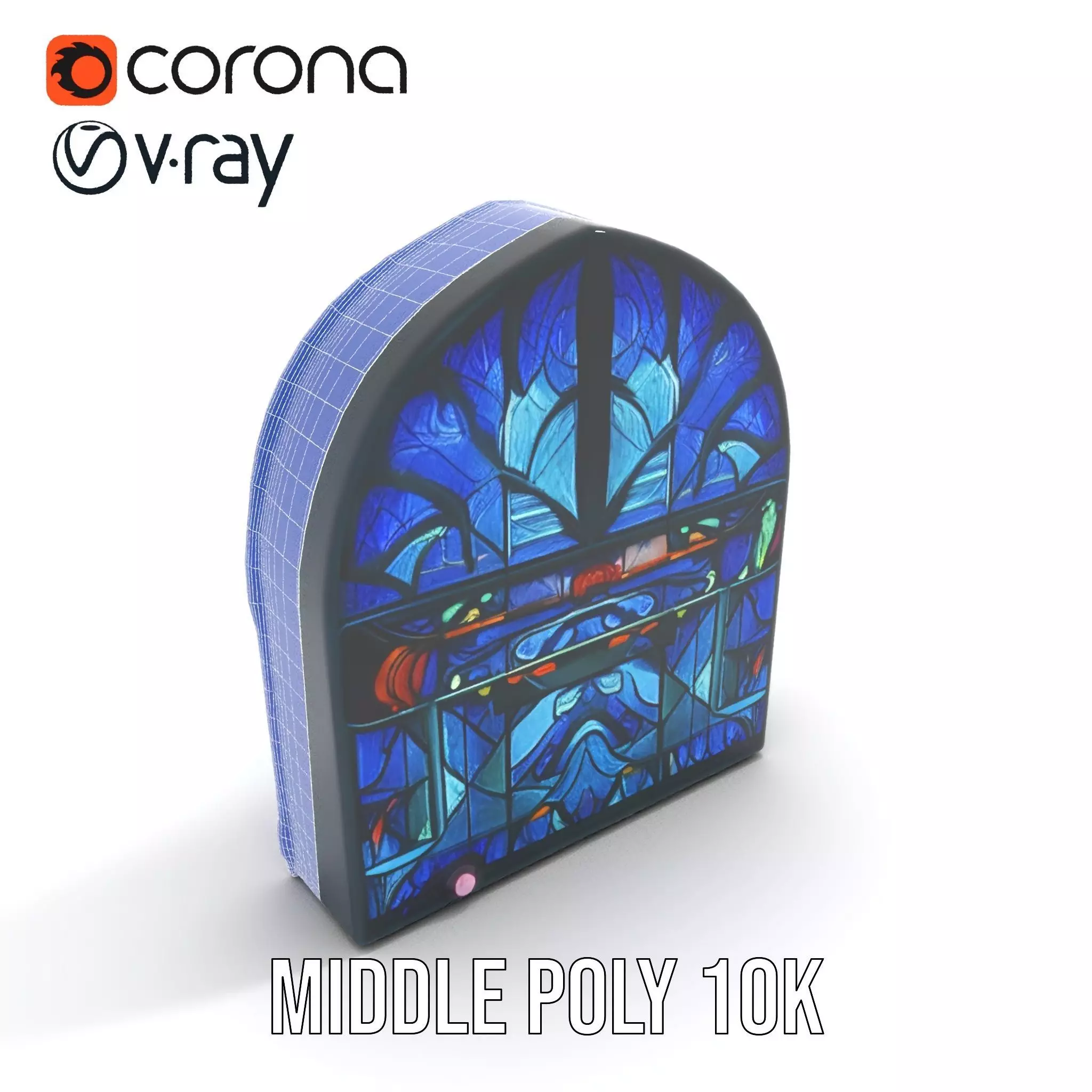 Vibrant Stained Glass model pack Low-poly 3D model_13