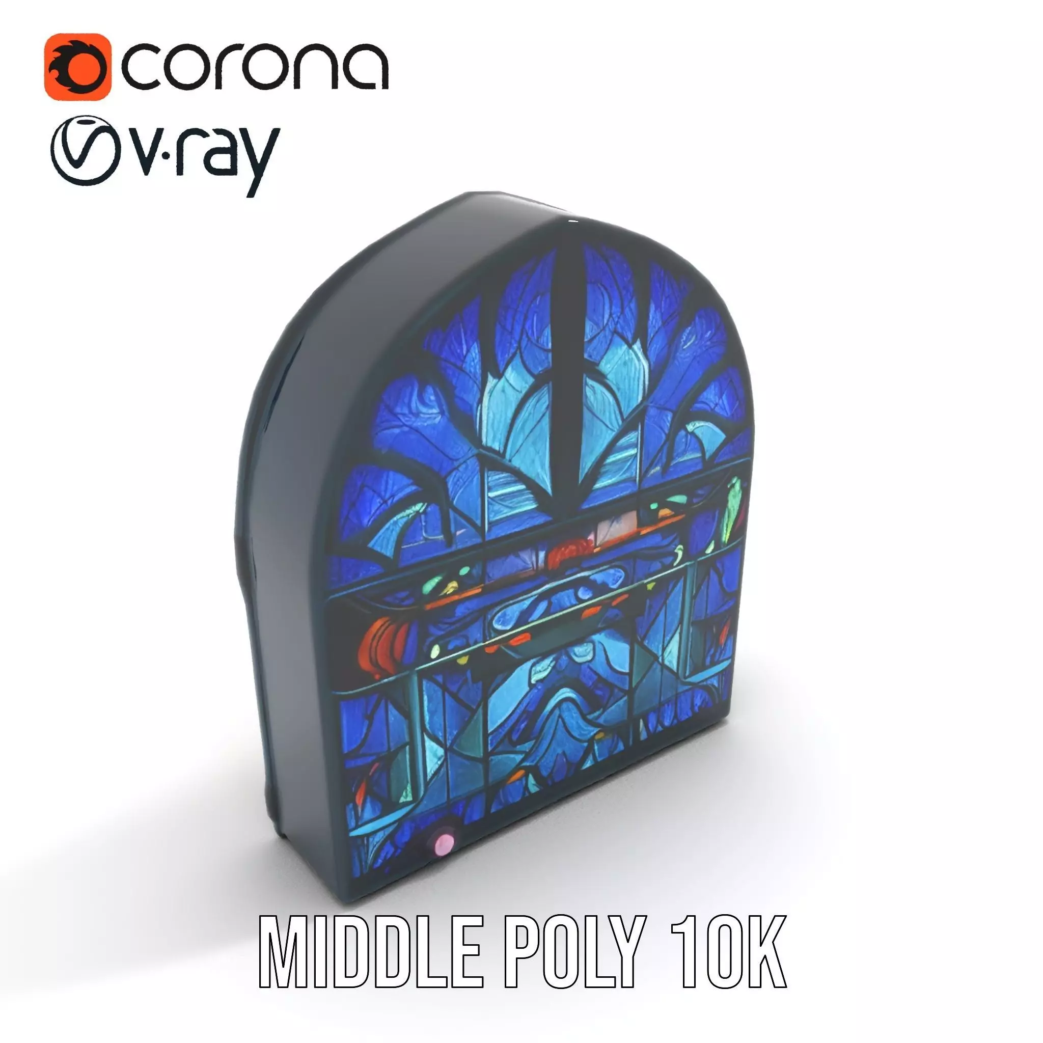 Vibrant Stained Glass model pack Low-poly 3D model_16
