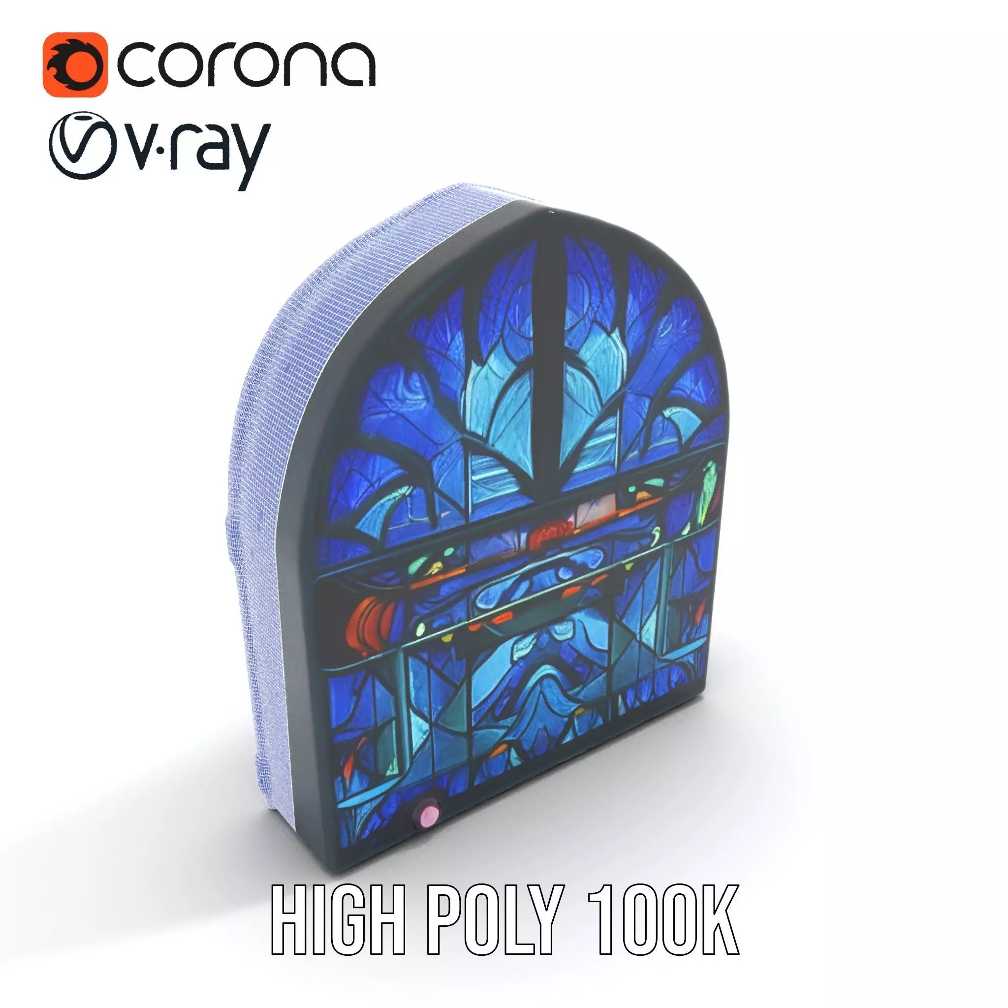 Vibrant Stained Glass model pack Low-poly 3D model_33