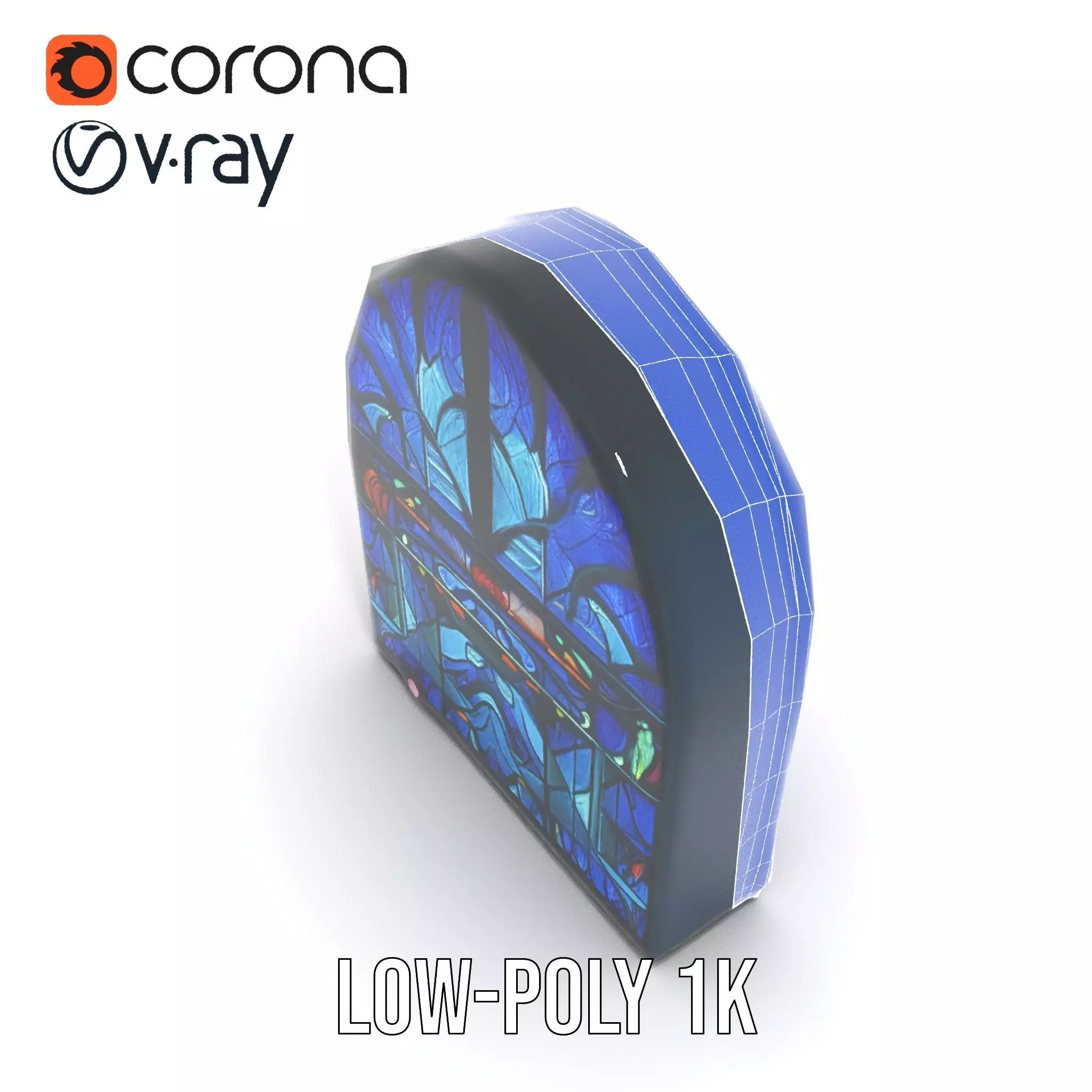 Vibrant Stained Glass model pack Low-poly 3D model_25