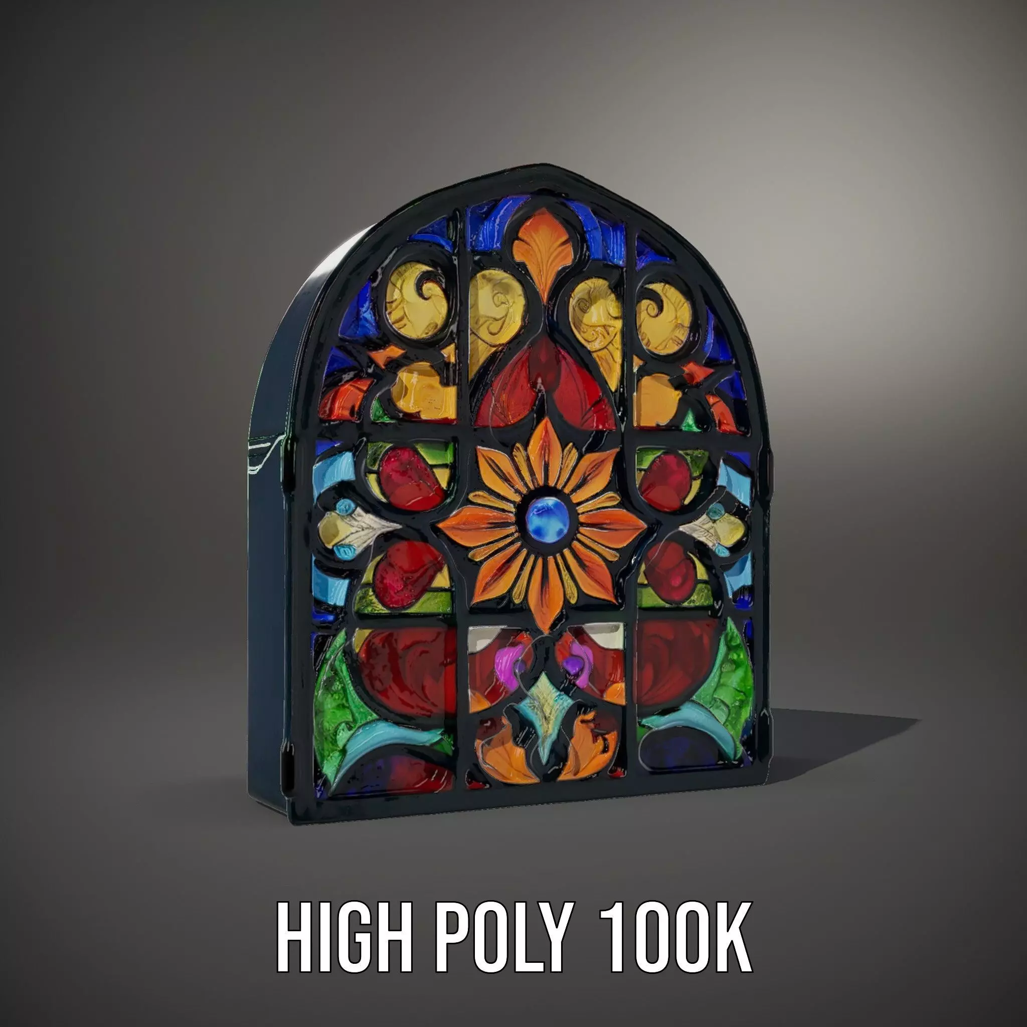 Vibrant Stained Glass model pack Low-poly 3D model_10