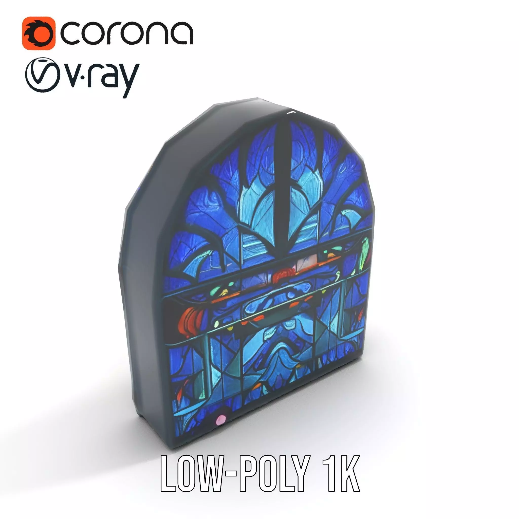 Vibrant Stained Glass model pack Low-poly 3D model_7