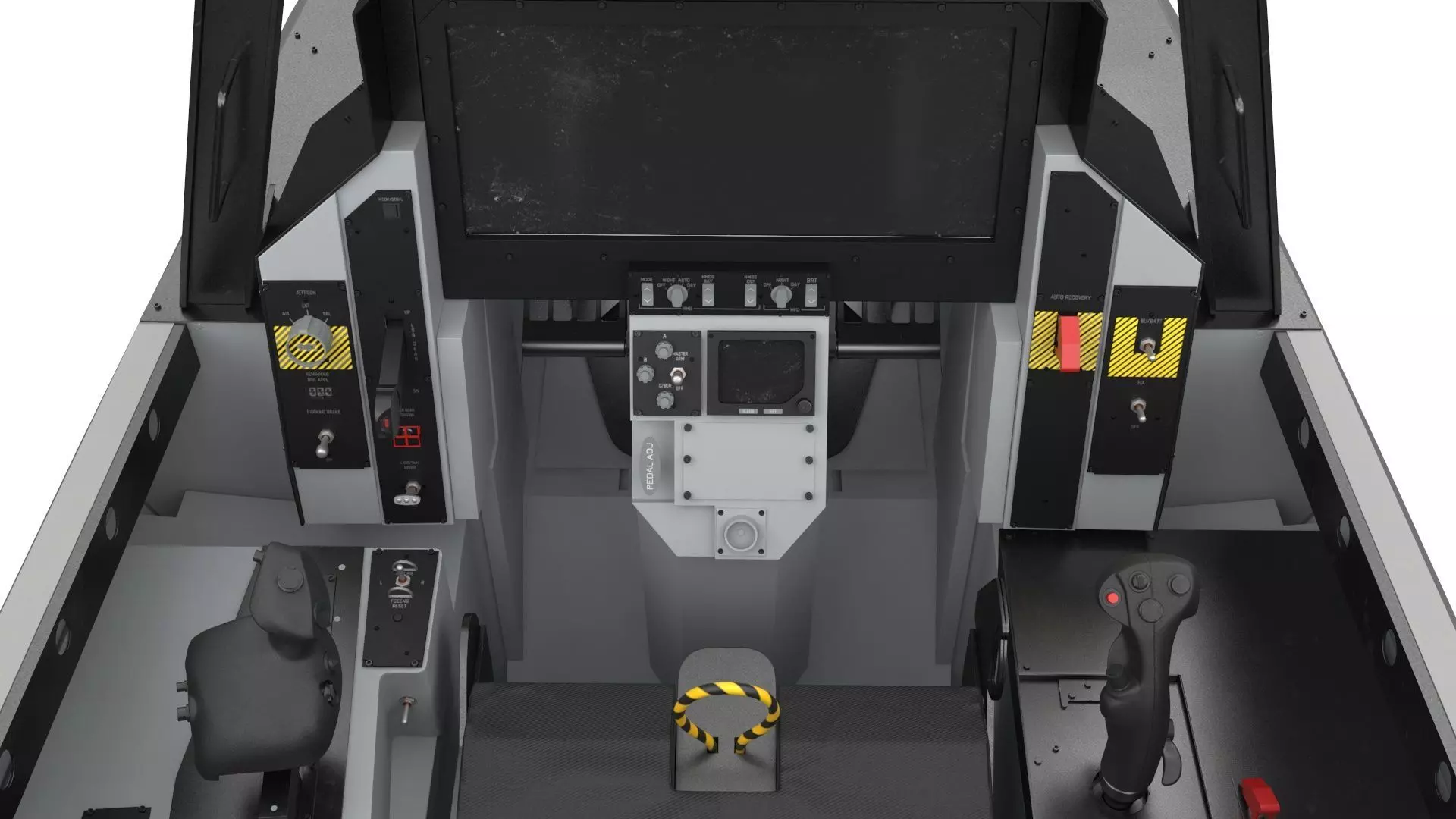 F-35 Fighter Cockpit Simulator Turned Off 3D model_23